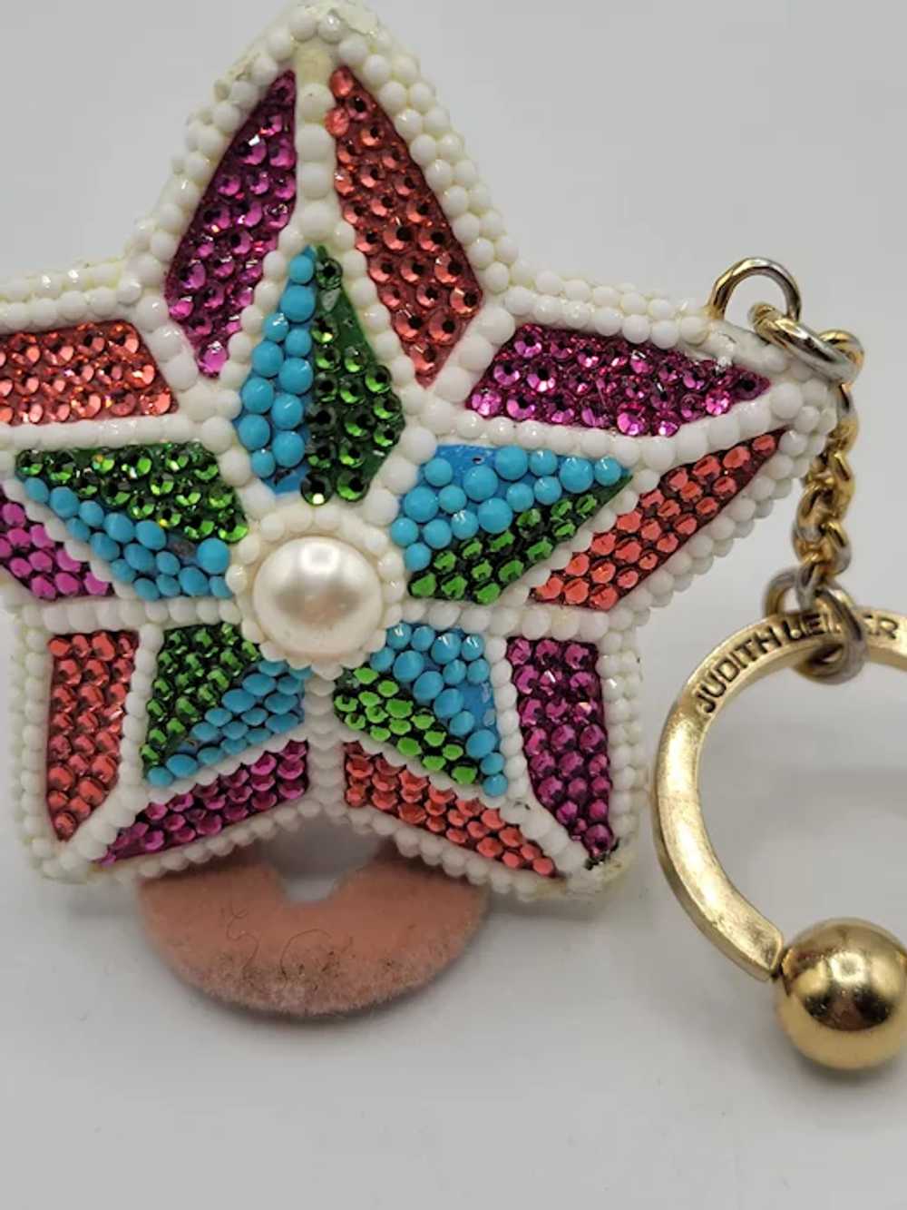 Judith Leiber Rare Jewel Encrusted Star Key Chain… - image 7