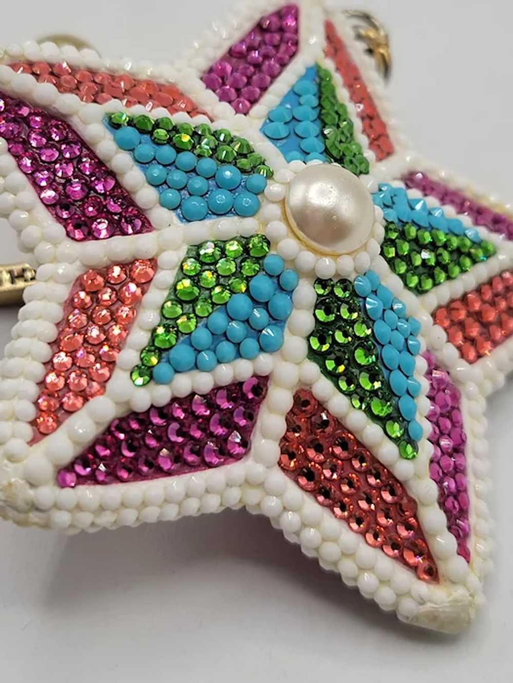 Judith Leiber Rare Jewel Encrusted Star Key Chain… - image 8