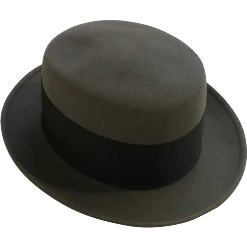 Vintage Brown Felt 1940's Hat Self Conforming 7-1… - image 1