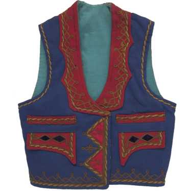 Vintage 1940's 1950's Folk Greek Balkans Vest Jewe