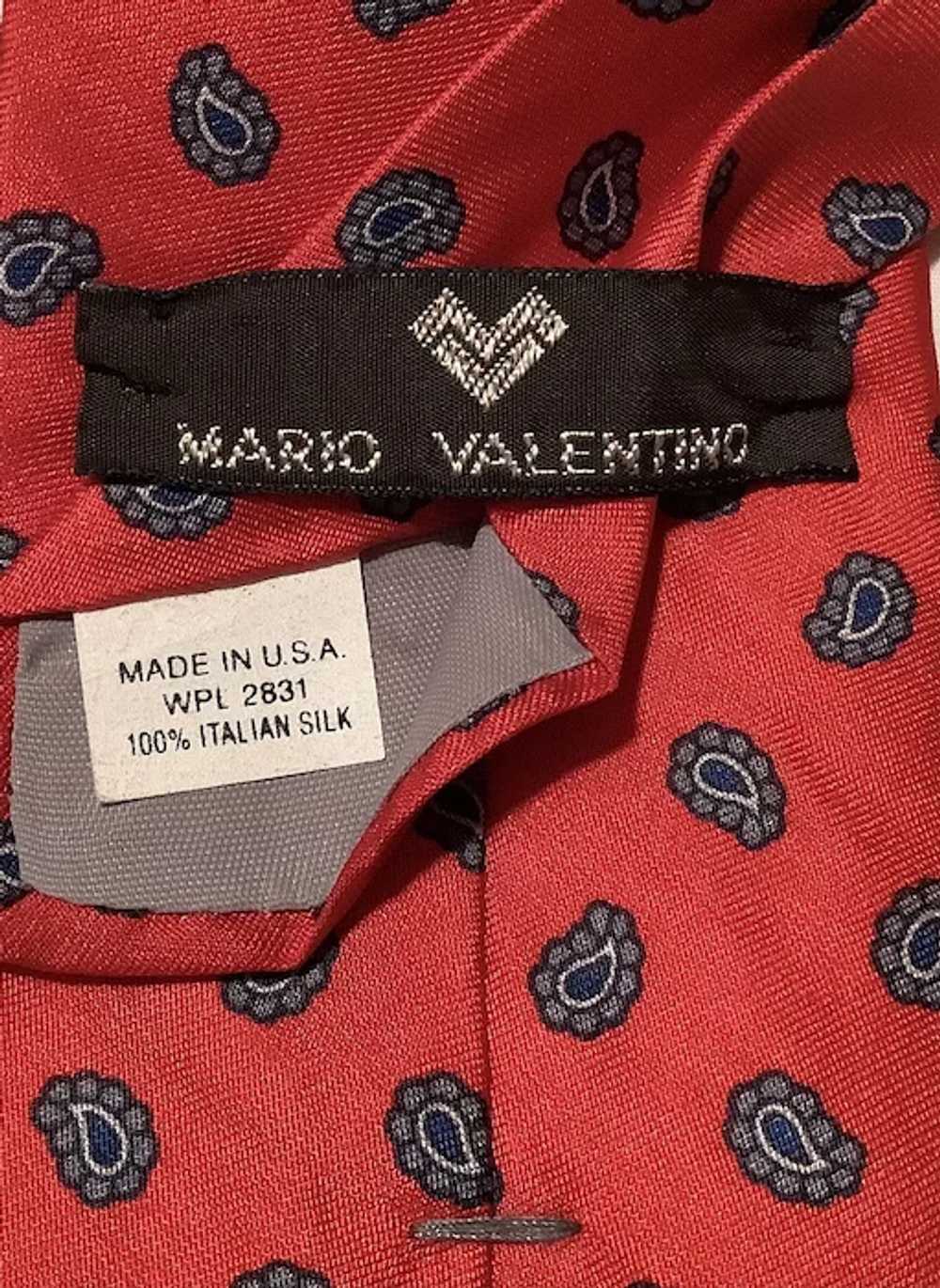‘Mario Valentino’ Vintage Silk Tie - image 4