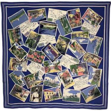1940’s ‘Brooke Cadwallader’  Silk Scarf - image 1