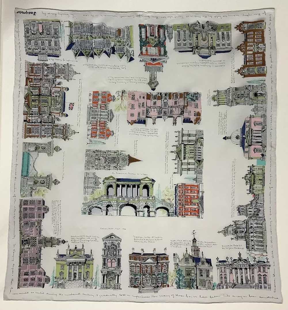 1950’s ‘Jacqmar’  Silk Scarf  ‘The Country House’… - image 10