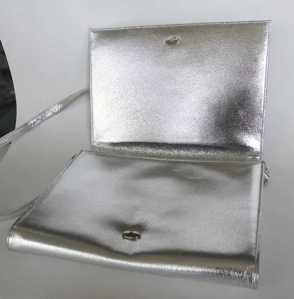 Vintage Silver Calf Jay Herbert Handbag Purse wit… - image 2