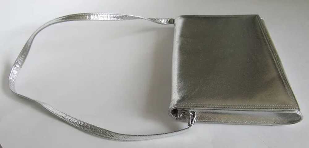 Vintage Silver Calf Jay Herbert Handbag Purse wit… - image 3