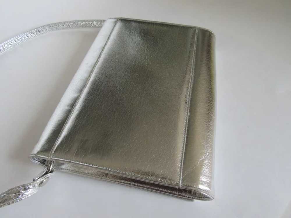 Vintage Silver Calf Jay Herbert Handbag Purse wit… - image 4