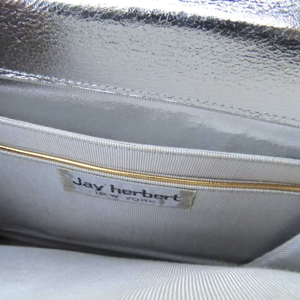 Vintage Silver Calf Jay Herbert Handbag Purse wit… - image 6