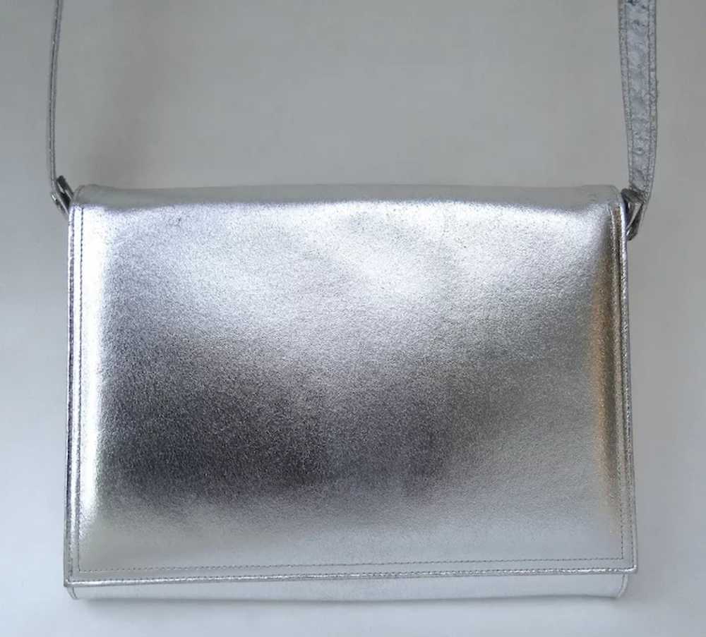 Vintage Silver Calf Jay Herbert Handbag Purse wit… - image 8