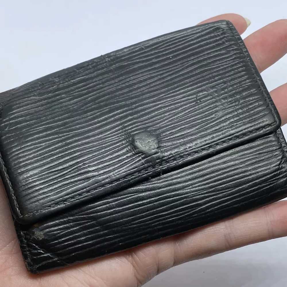 Louis Vuitton Vintage Black Epi Leather Trifold 6… - image 10