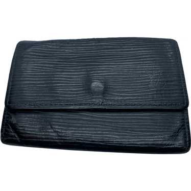Louis Vuitton Vintage Black Epi Leather Trifold 6… - image 1