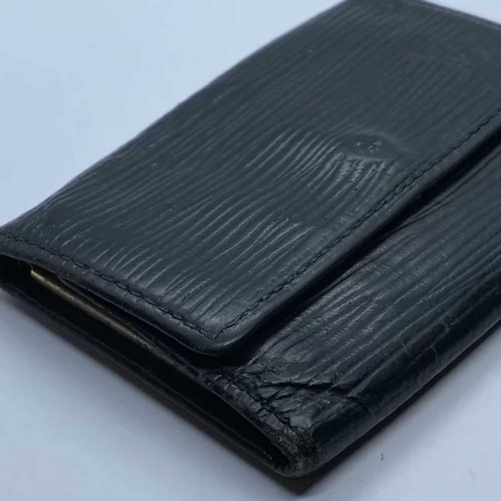 Louis Vuitton Vintage Black Epi Leather Trifold 6… - image 3