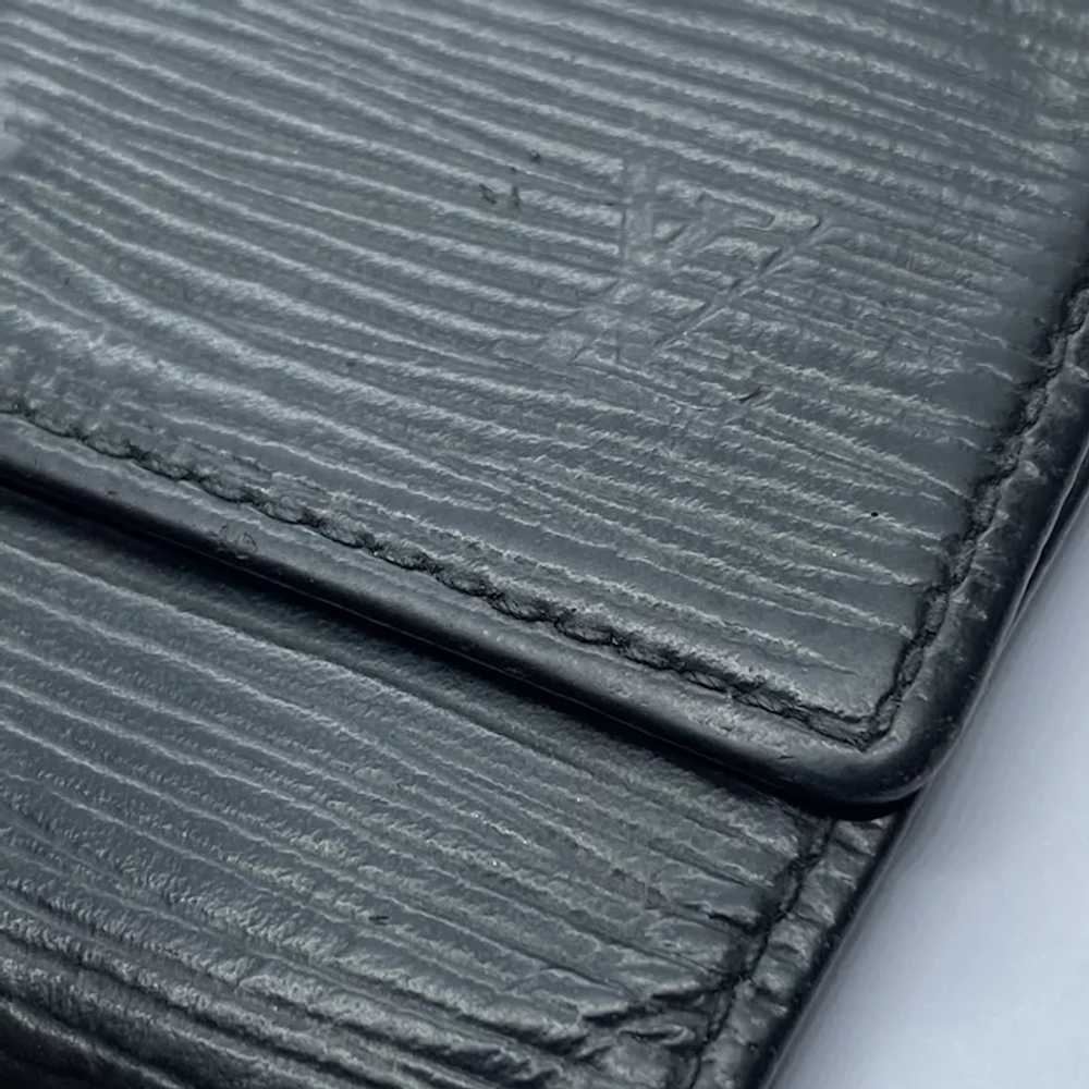 Louis Vuitton Vintage Black Epi Leather Trifold 6… - image 5