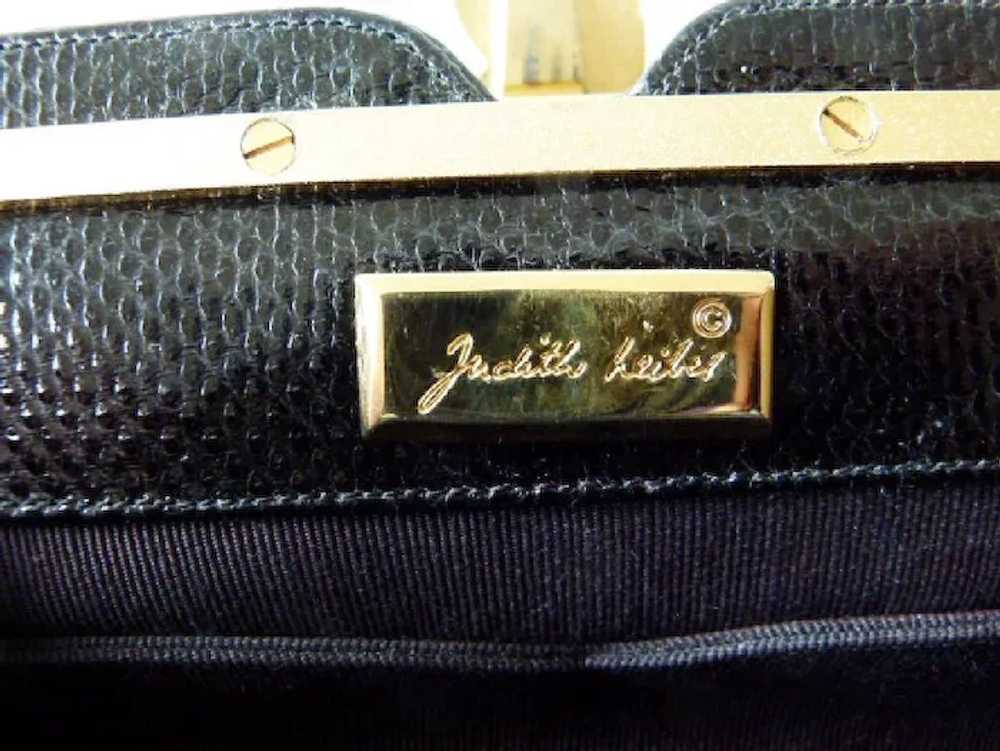 Vintage Estate Judith Leiber Jeweled Black Karung… - image 4