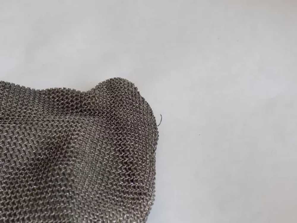 Antique English Sterling Silver Mesh Flapper Even… - image 7