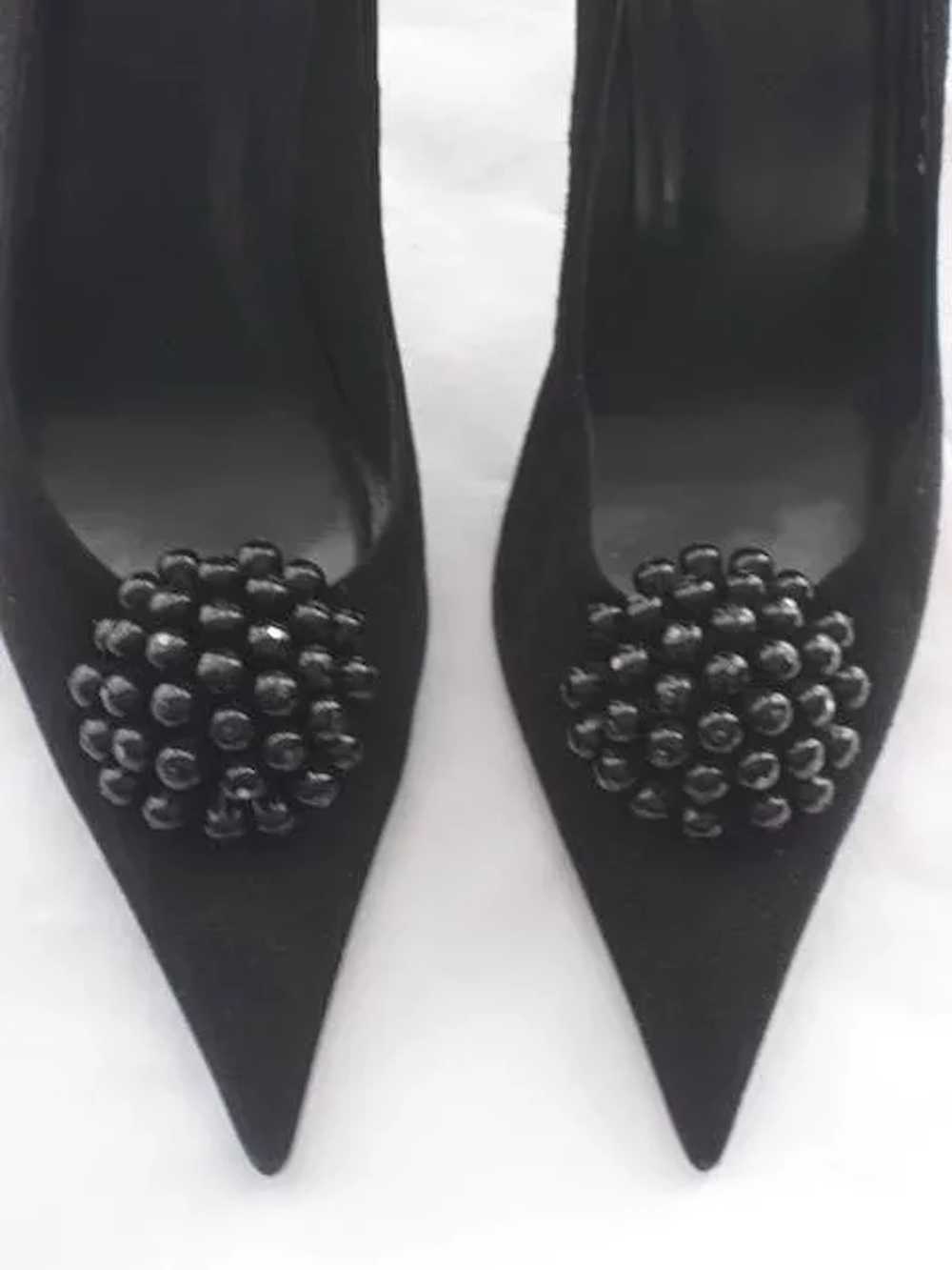 Stuart Weitzman Suede & Patent Stiletto Shoes wit… - image 1