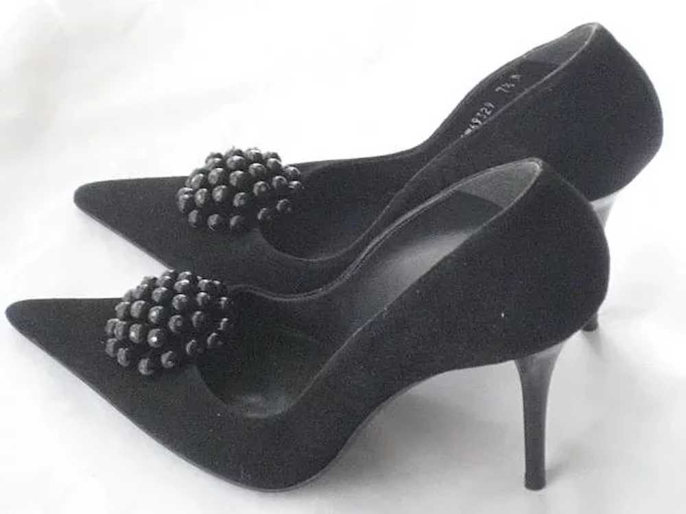 Stuart Weitzman Suede & Patent Stiletto Shoes wit… - image 3