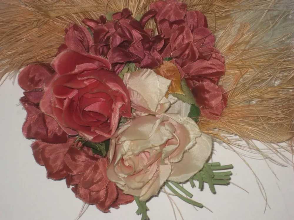 Vintage Feathers & Flowers Corsage Bouquet - image 2