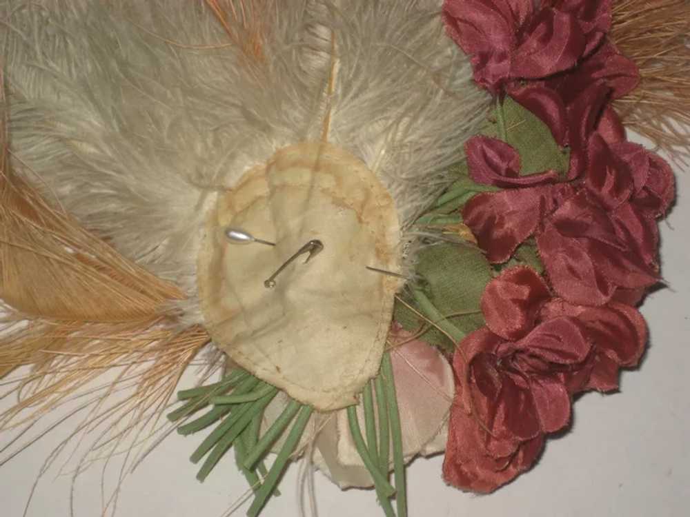 Vintage Feathers & Flowers Corsage Bouquet - image 4
