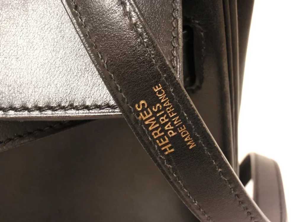 Great Condition Hermes 32cm Black Box Leather Sho… - image 10