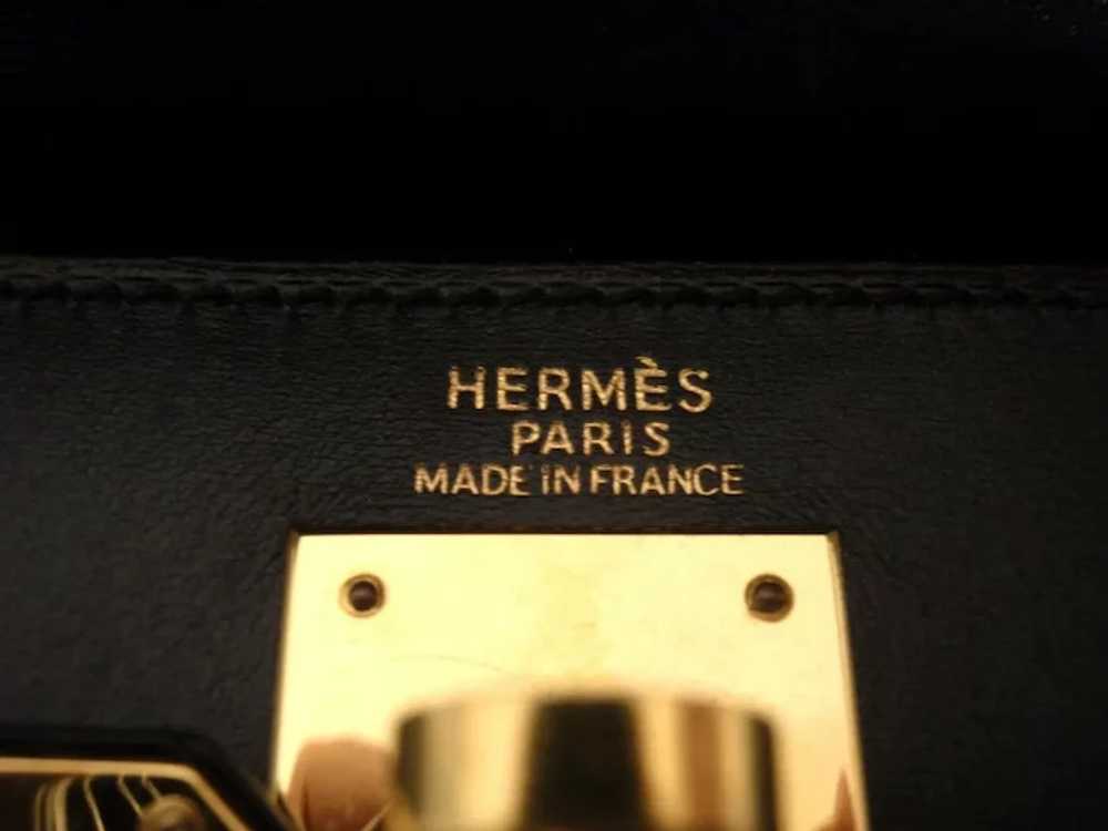 Great Condition Hermes 32cm Black Box Leather Sho… - image 7