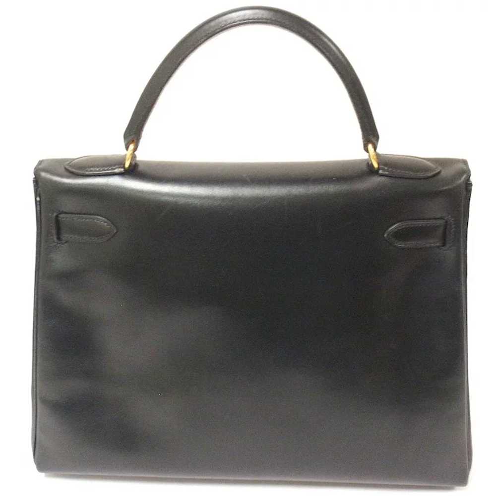 Great Condition Hermes 32cm Black Box Leather Sho… - image 8