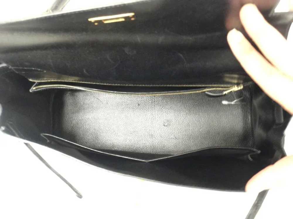 Great Condition Hermes 32cm Black Box Leather Sho… - image 9