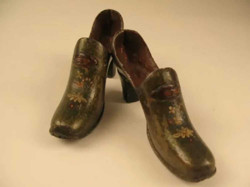 Antique Victorian Salesman's Sample Metal Shoes - image 2
