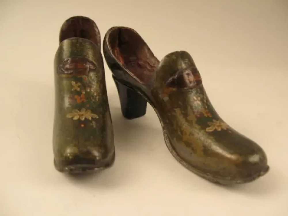 Antique Victorian Salesman's Sample Metal Shoes - image 3