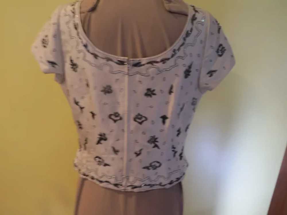 Silk Sequin and Beaded Top/blouse - image 3