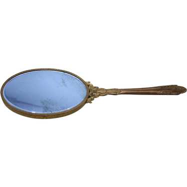 Antique French Hand Held Mirror - image 1