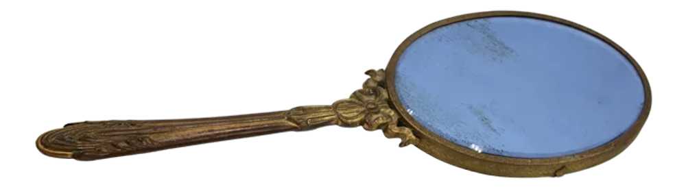 Antique French Hand Held Mirror - image 2