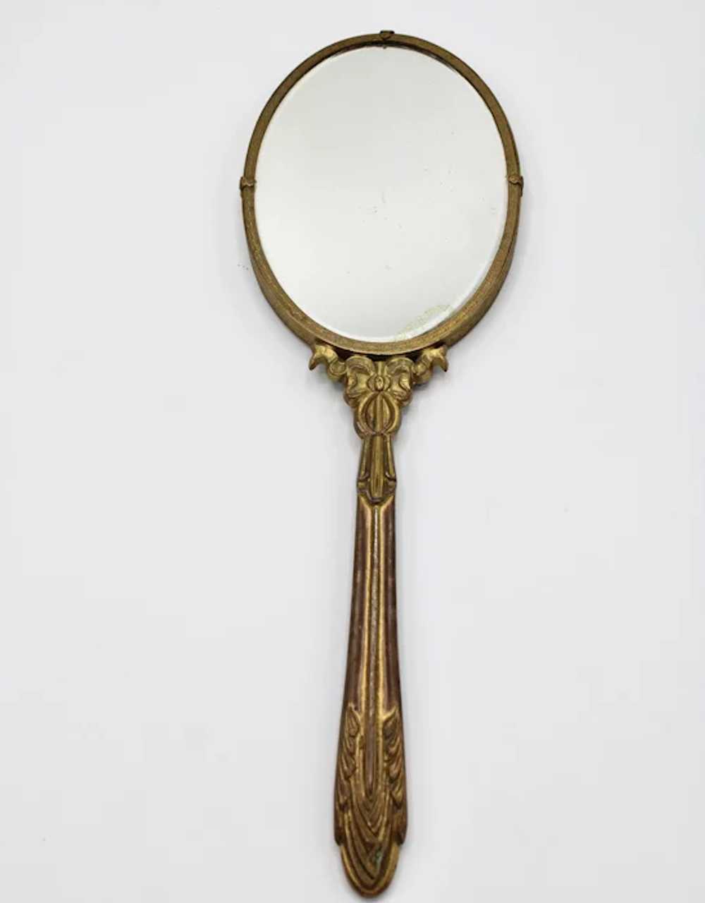 Antique French Hand Held Mirror - image 3