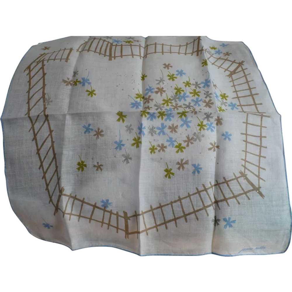 Floral Fenced Handkerchief - image 1