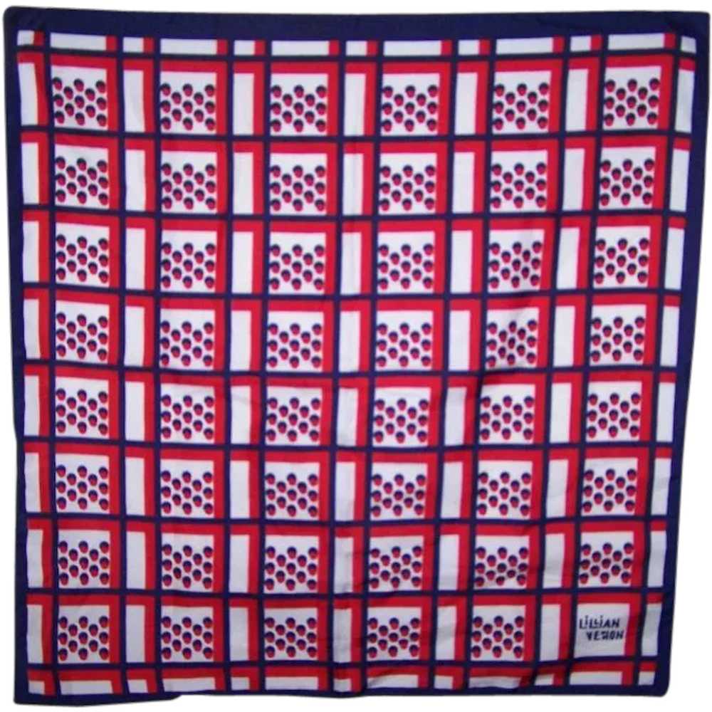 A Lovely Vintage Patriotic Red White and Blue Des… - image 1