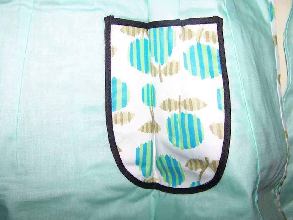 Lovely Vintage Retro Era Aqua Apron For All Your … - image 3