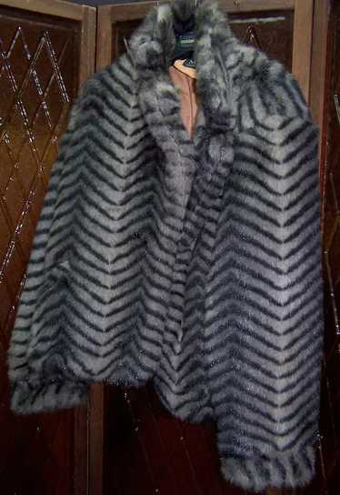 Vintage Faux Fur "Zebra Stripe" Jacket