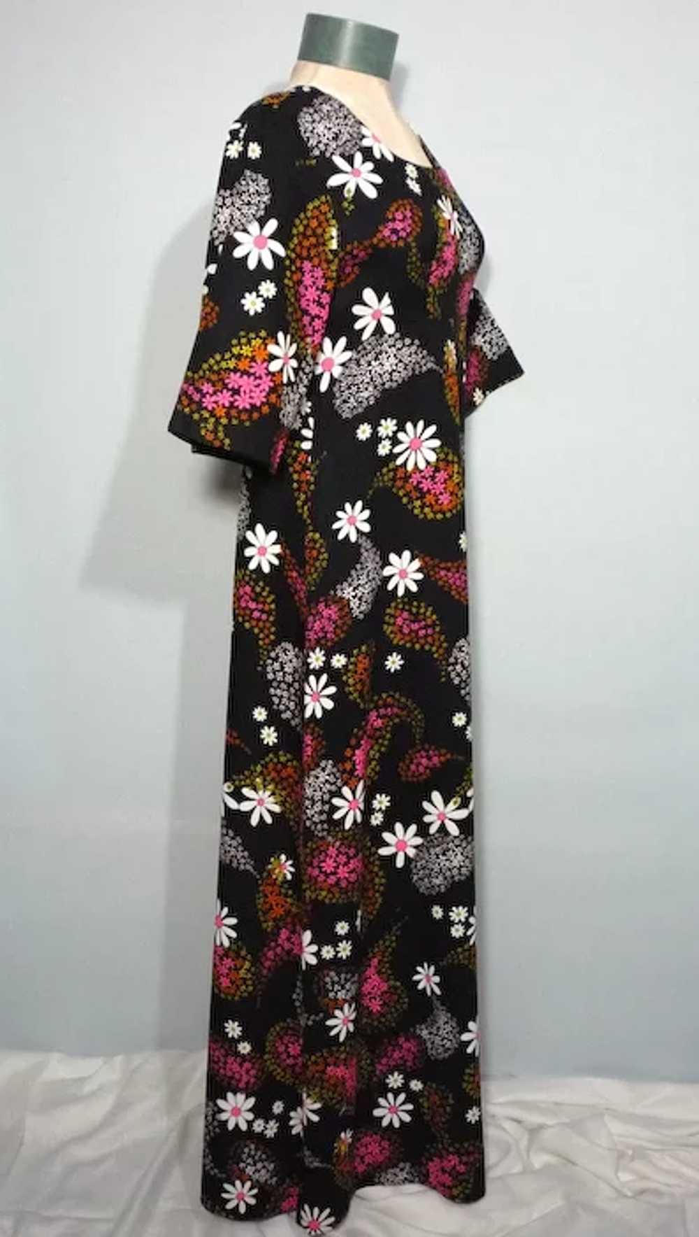 Vintage 1970s Floral Maxi Dress Ui Maikai Made in… - image 4