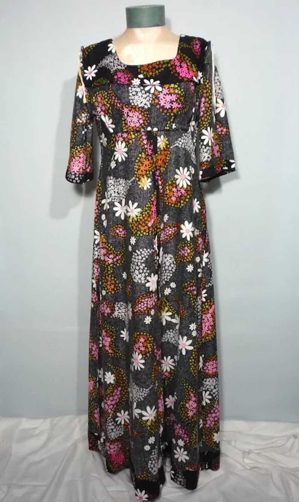 Vintage 1970s Floral Maxi Dress Ui Maikai Made in… - image 7
