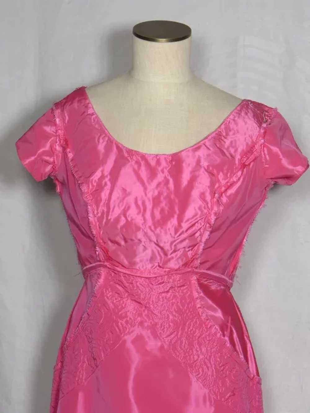 Vintage 1960s Mike Benet Formals Pink Taffeta  Ev… - image 7