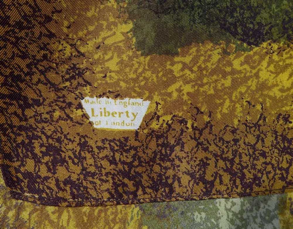 1960s Liberty of London Silk Scarf Large Modernis… - image 3