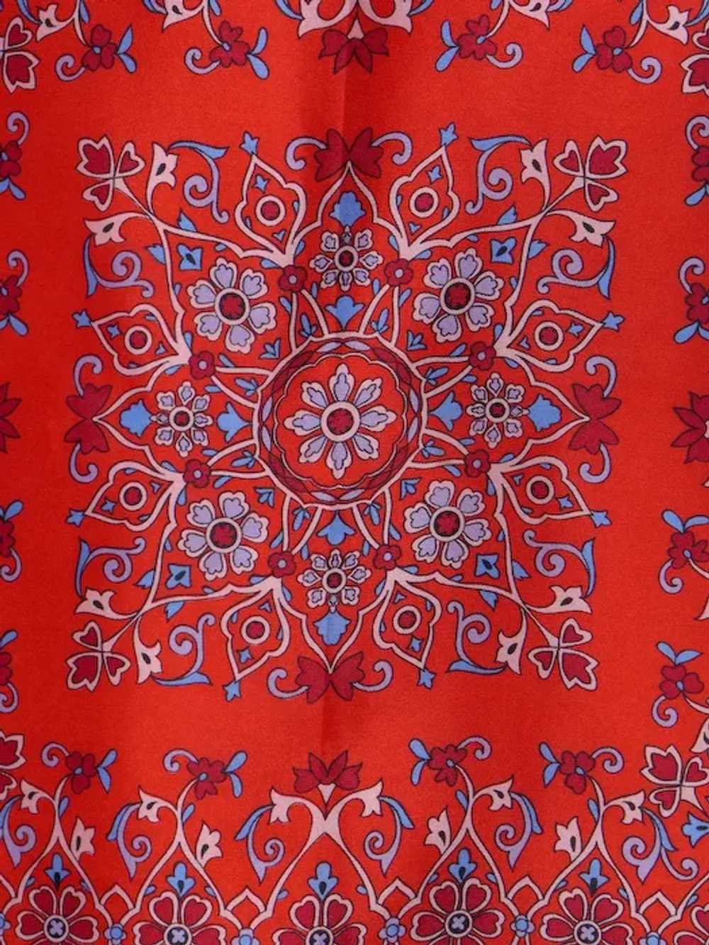 Vintage 1980s Anne Fogarty Silk Scarf Floral Print - image 2