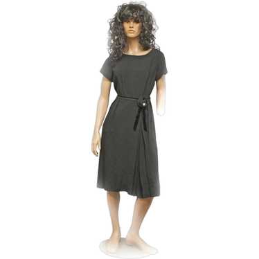1940s Original Blakely Fashions Black Velvet Trim… - image 1