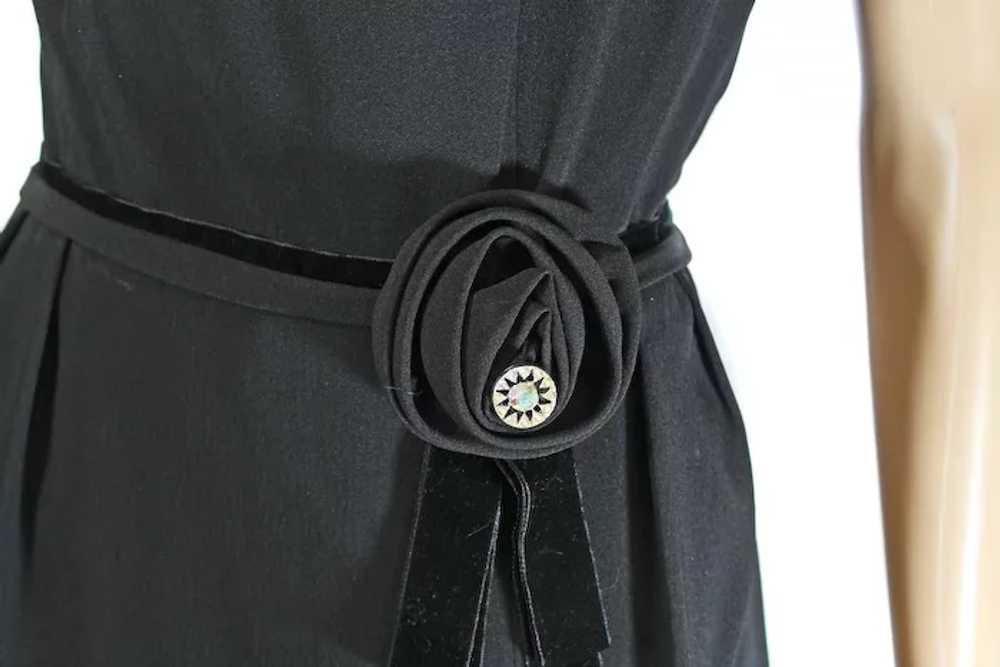 1940s Original Blakely Fashions Black Velvet Trim… - image 2