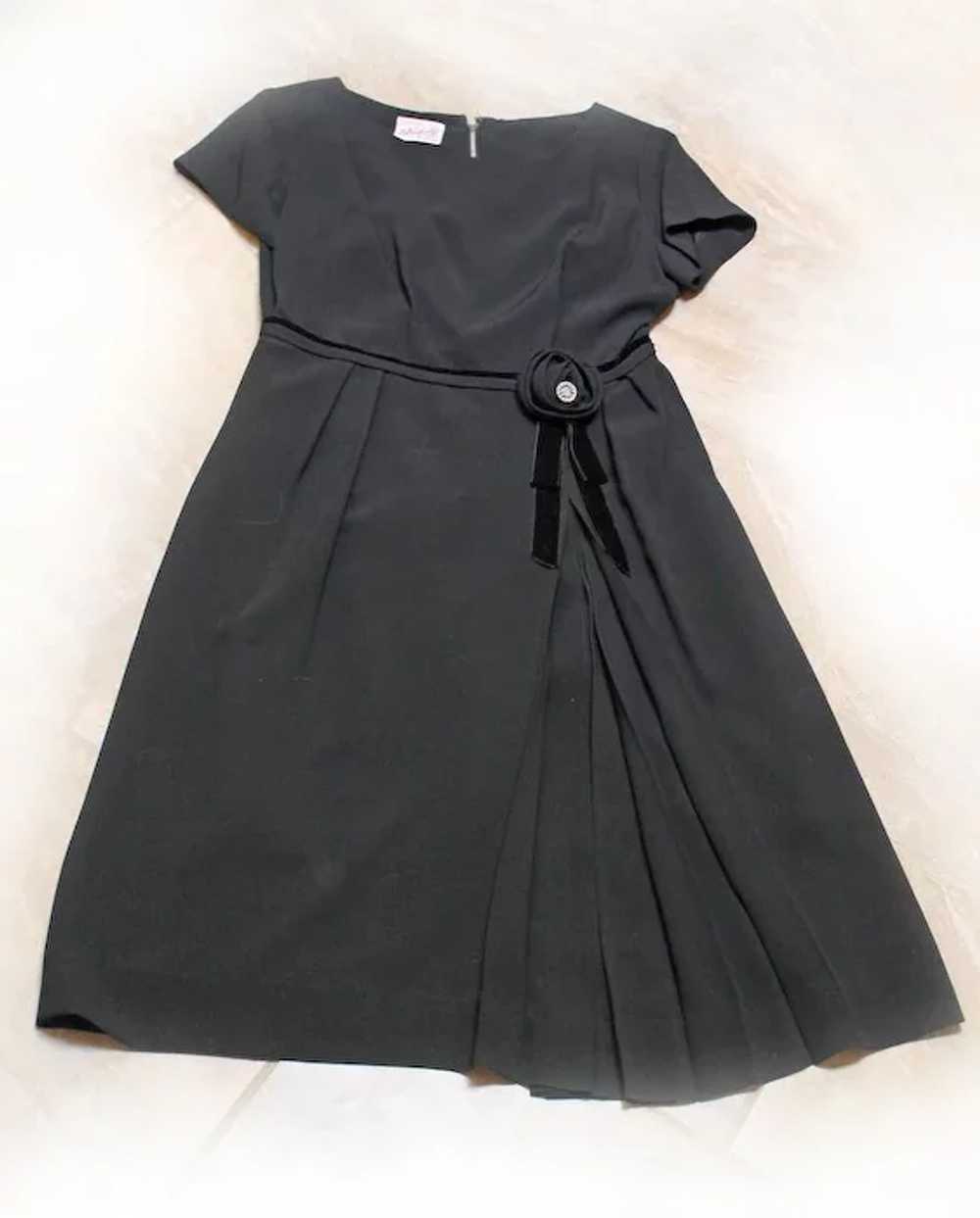 1940s Original Blakely Fashions Black Velvet Trim… - image 6