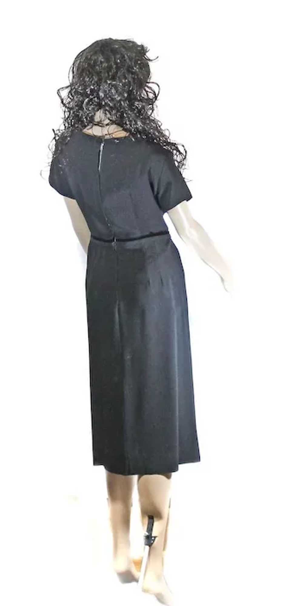1940s Original Blakely Fashions Black Velvet Trim… - image 7