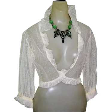 Deco 1930's Silk  Nightgown &amp; Bed Jacket, Pei… - image 1