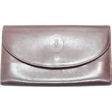 Vintage Cartier Burgundy Leather Wallet - image 1