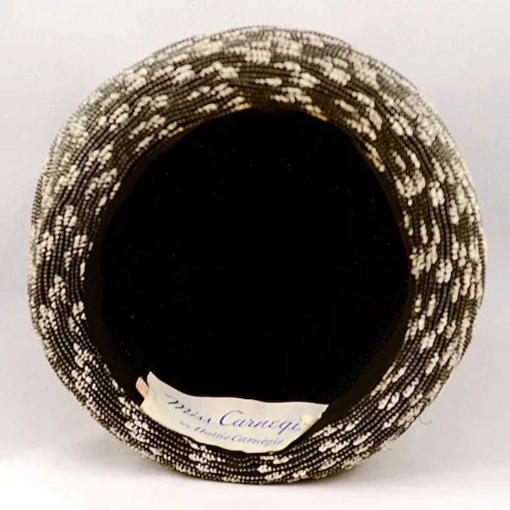 Vintage Hattie Carnegie "Berry" Style Black Straw… - image 2