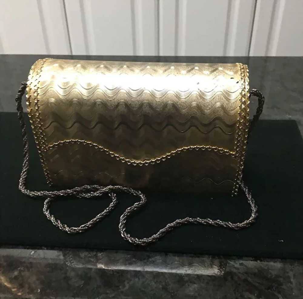 Vintage Rosenfeld Gold Tone Handbag - image 9