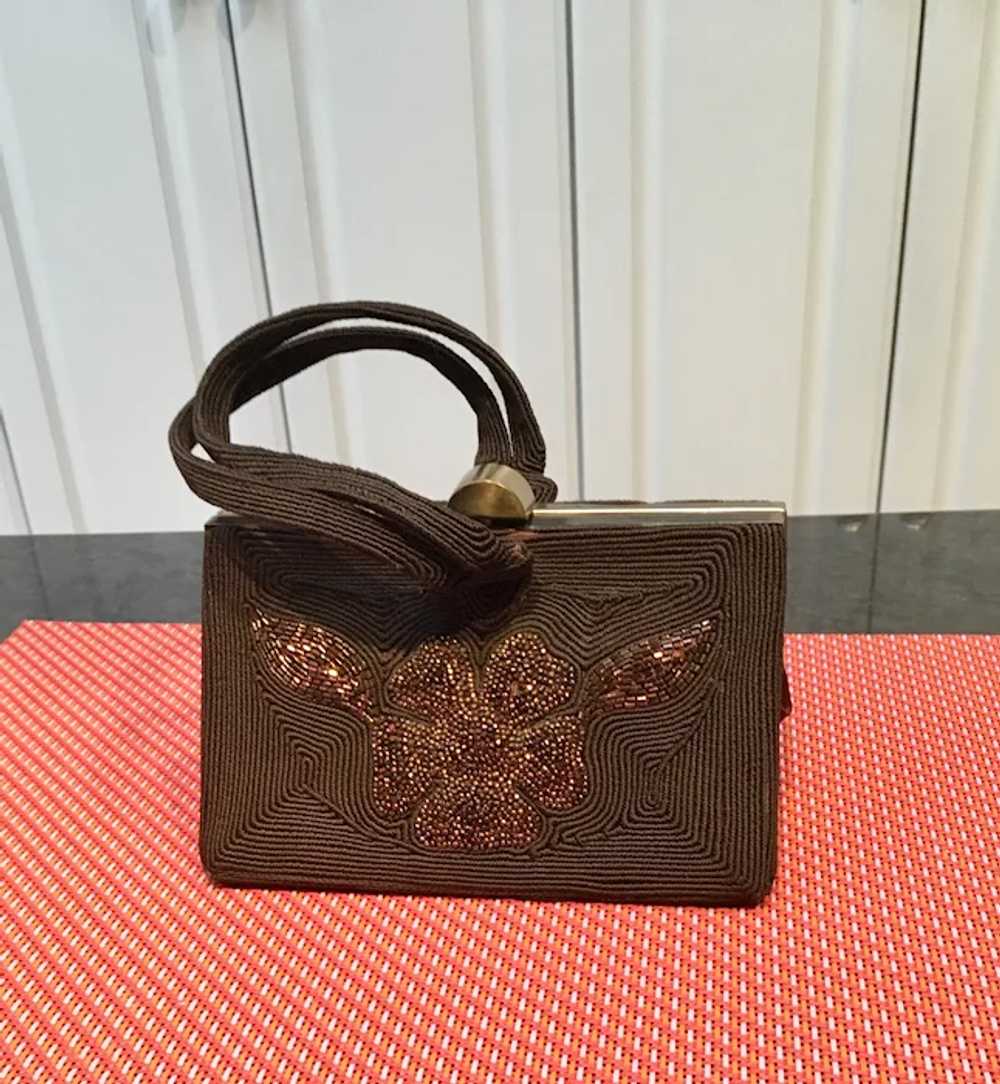 Vintage Corde Handbag with Beaded Design - image 12